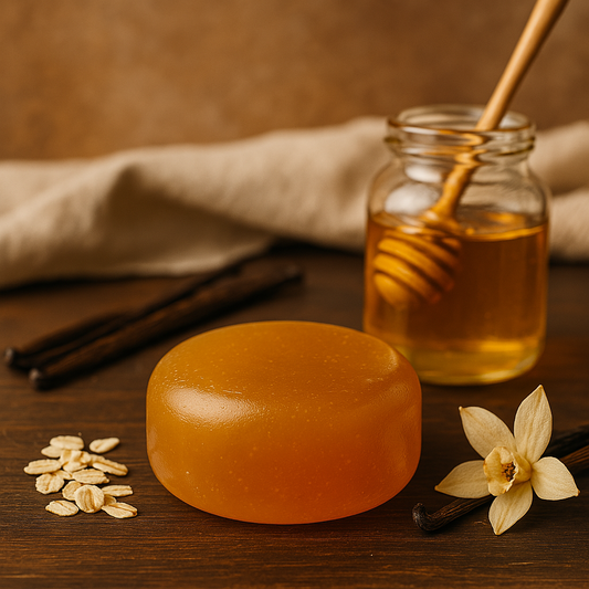 Jabón de Avena, Miel y Vainilla – Delicia Natural para tu Piel